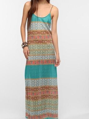Staring at Stars (Urban Outfitters) Multicolor Striped Boho Maxi Sun Dress